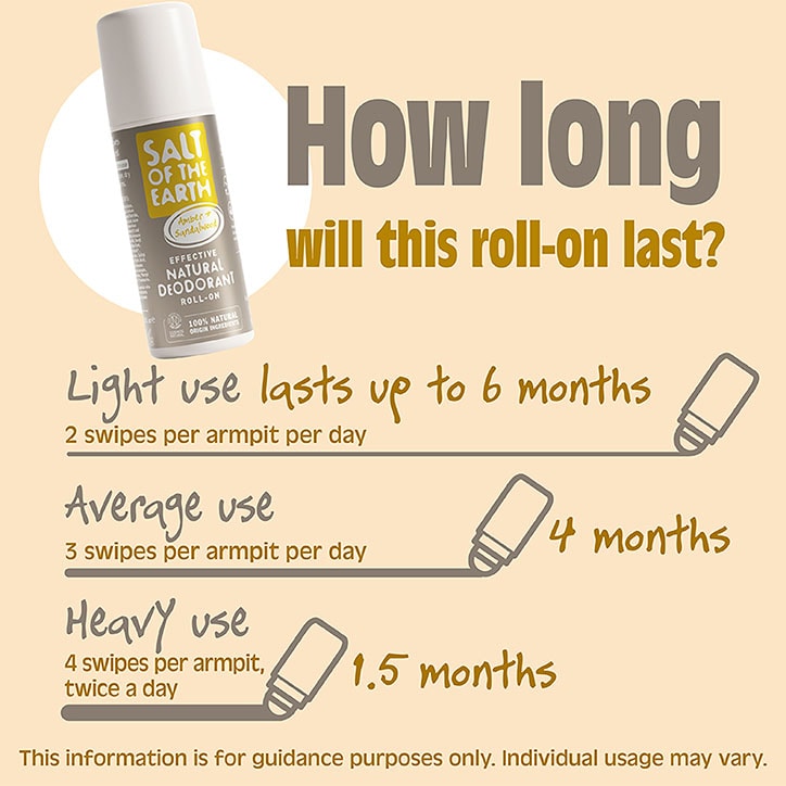 Salt of the Earth - Amber & Sandalwood Natural Deodorant Roll-on 75ml